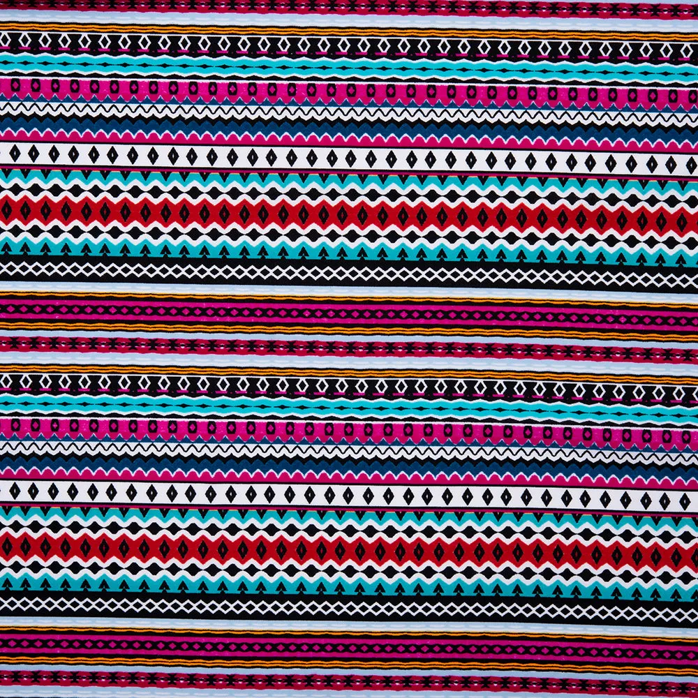 Bathing Suit Print - Geometric stripe - Blue / Pink