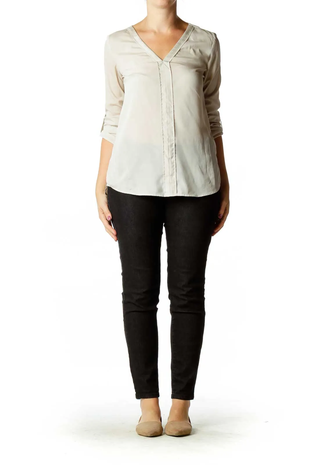 Beige Shimmer Blouse