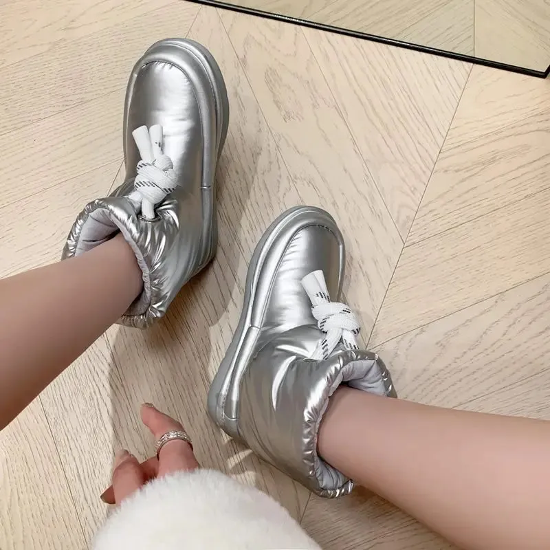binfenxie  -  2025 New Luxury Snow Boots Women Warm Down Wool Blend Winter Boots Ladies Casual Ankle Boots Ladies Winter Shoes