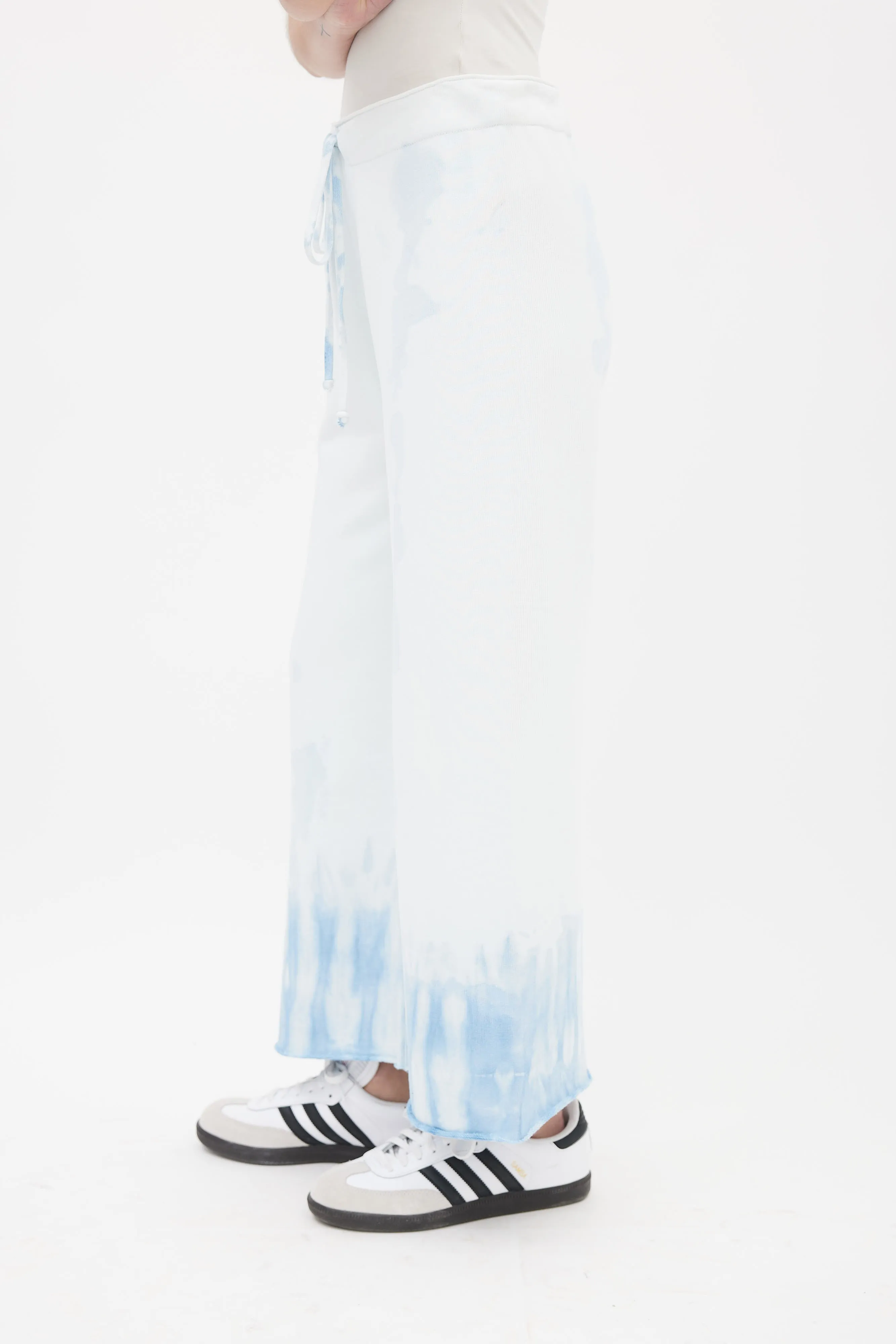 Blue Tie-Dye Wide Leg Lounge Pant