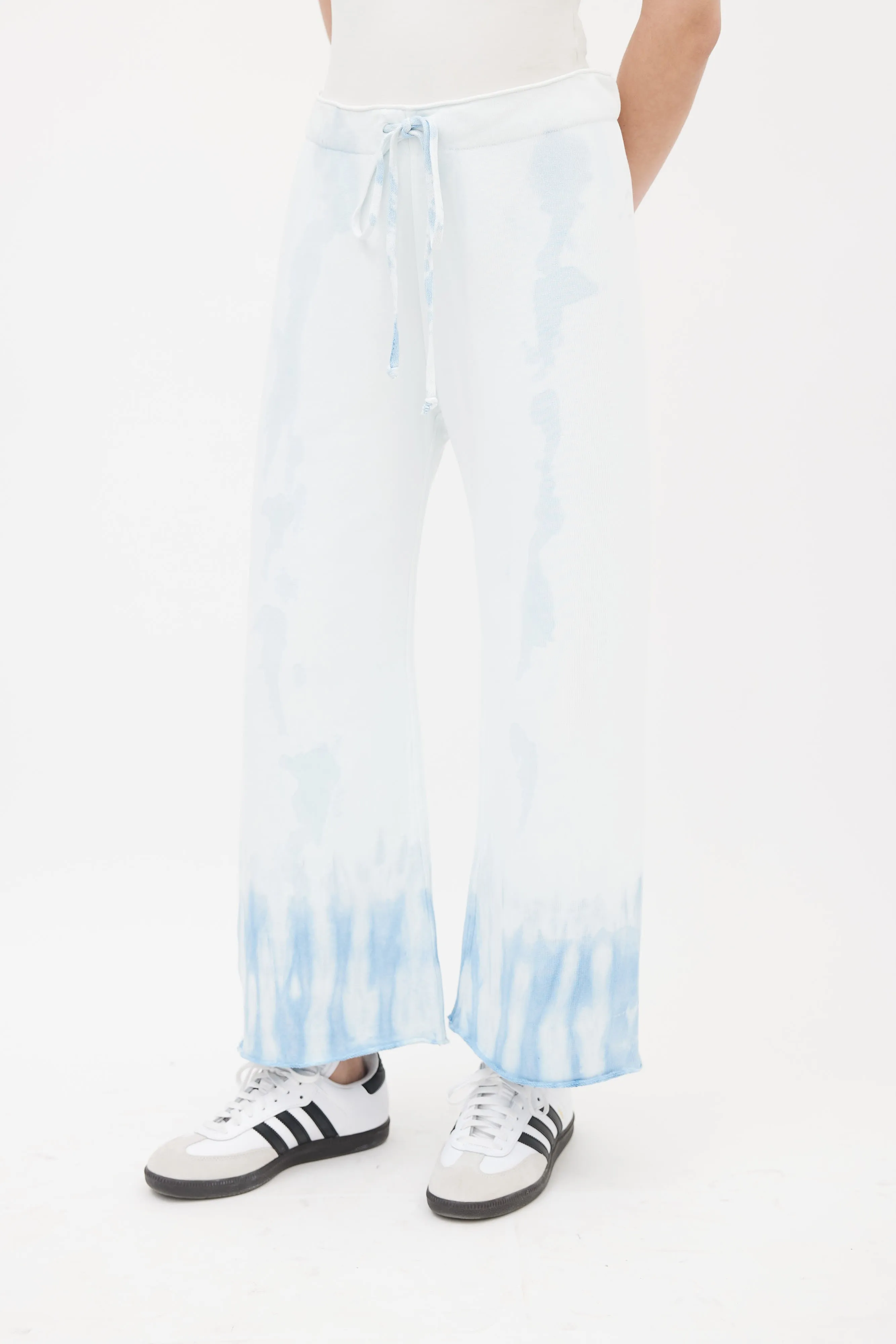 Blue Tie-Dye Wide Leg Lounge Pant