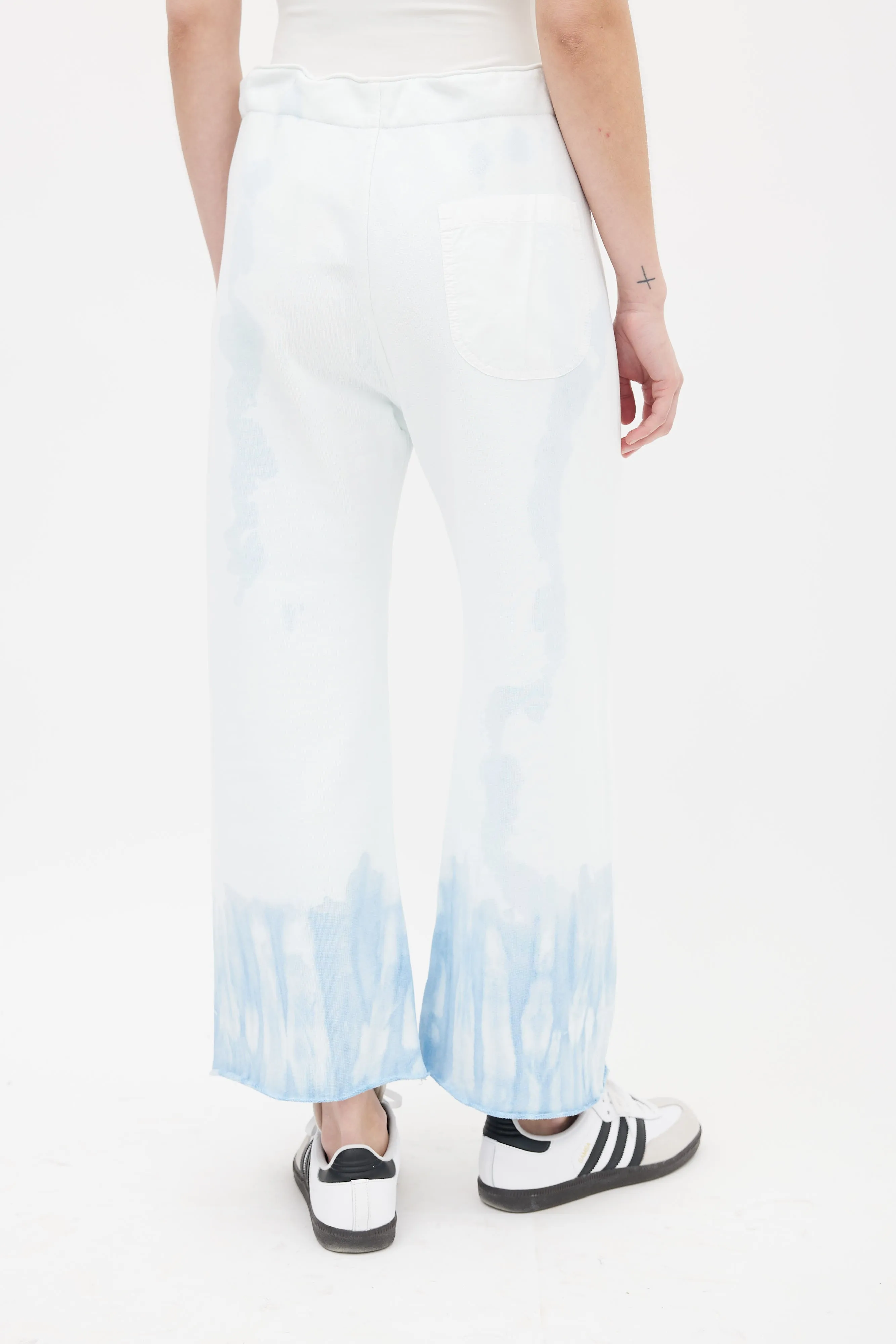 Blue Tie-Dye Wide Leg Lounge Pant