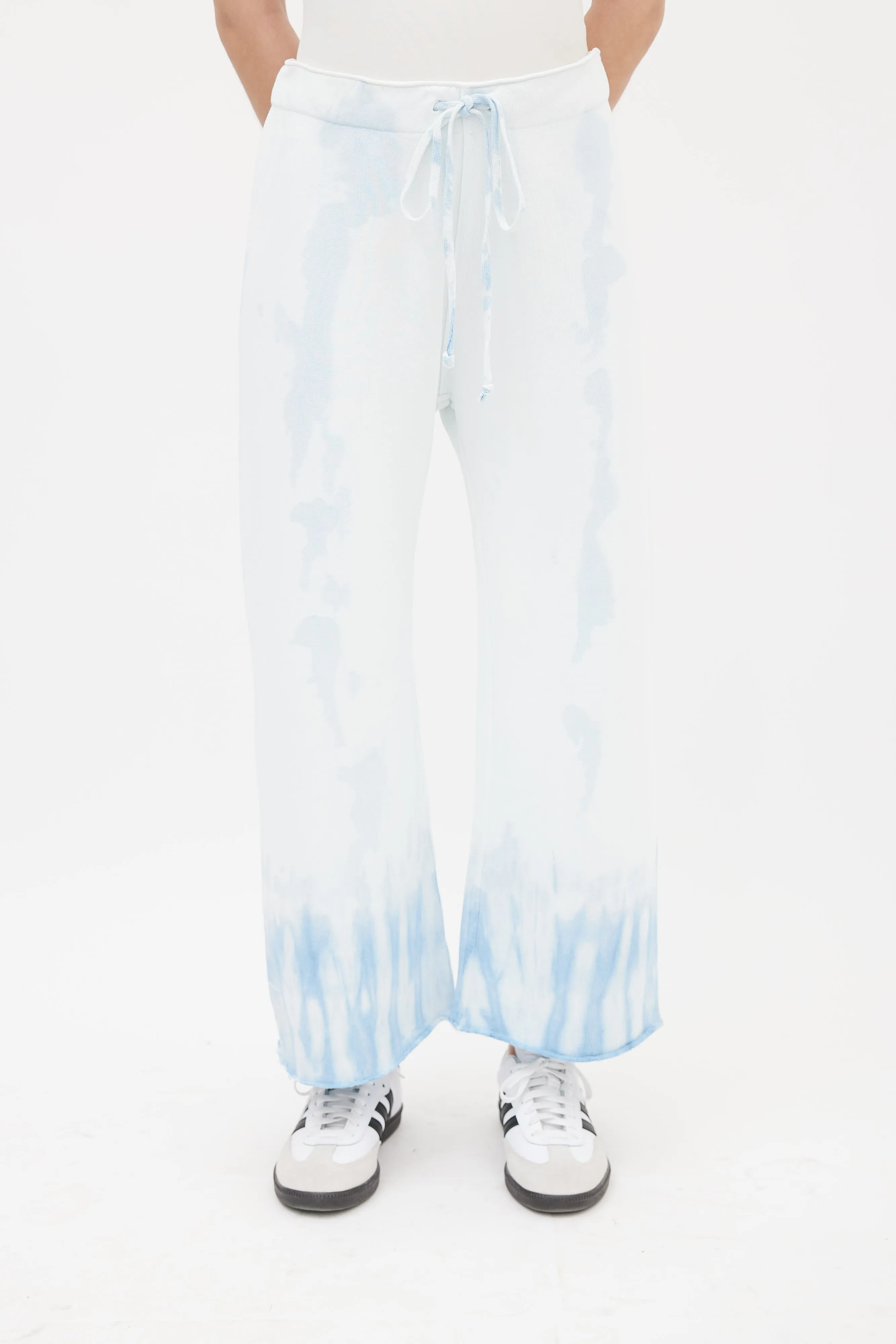 Blue Tie-Dye Wide Leg Lounge Pant