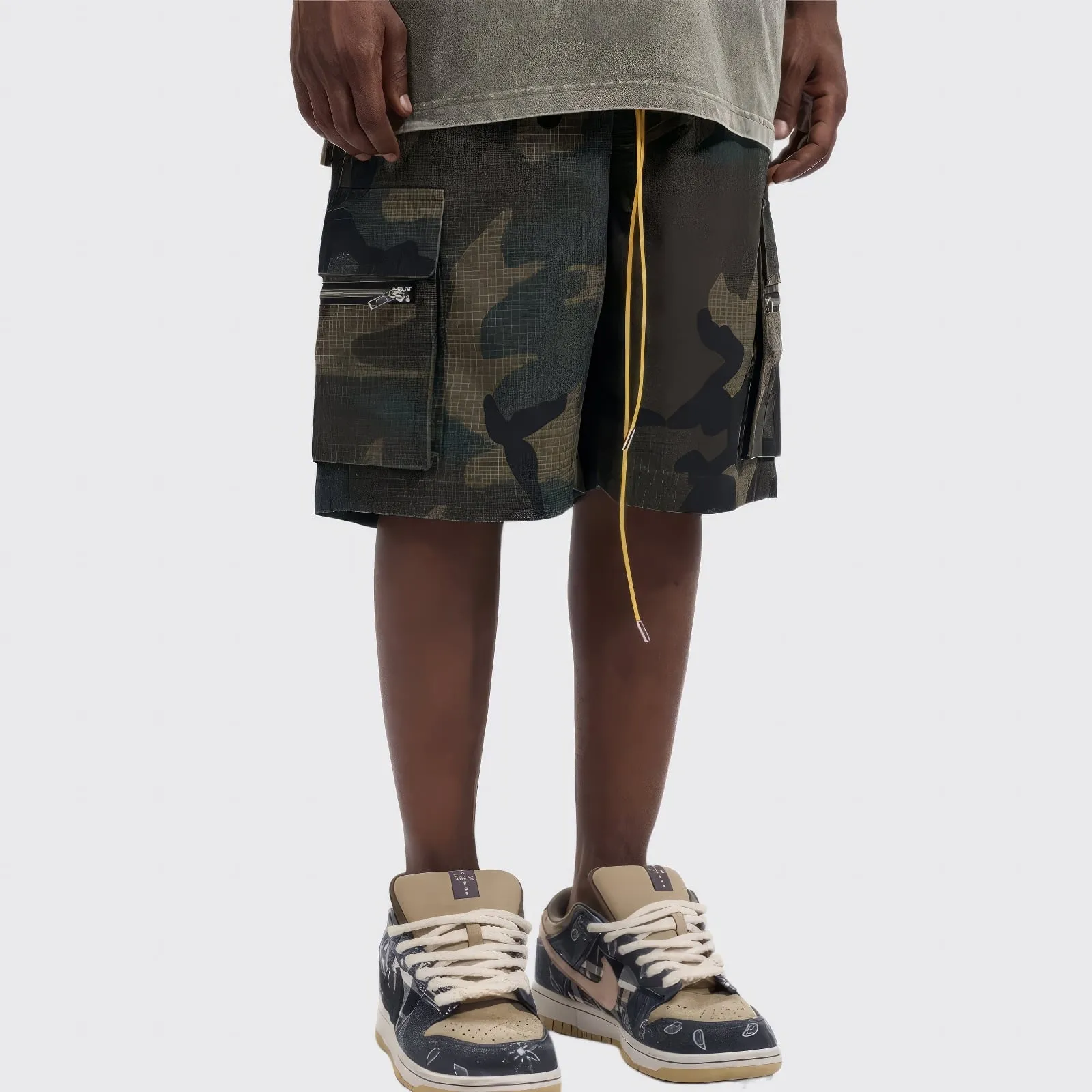 Camouflage Pattern Cargo Shorts