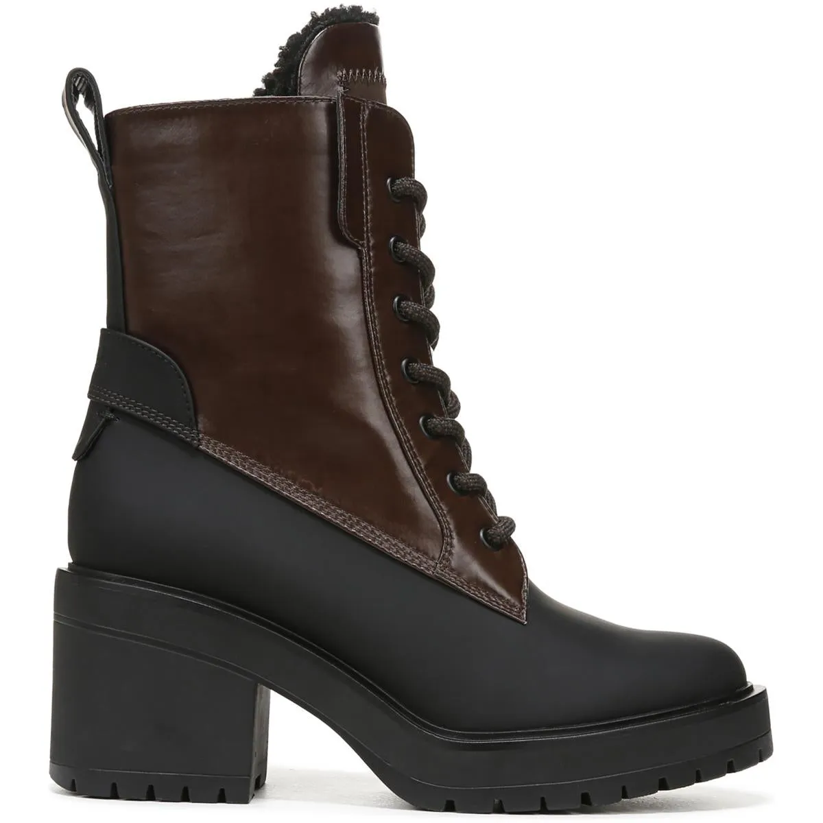 Franco Sarto Womens Dizzy Faux Leather Lace Up Winter & Snow Boots