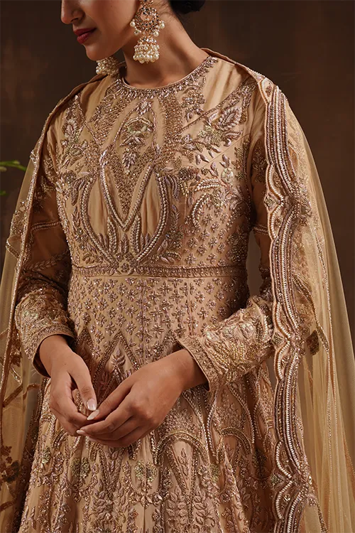 Golden One Piece Trail Gown