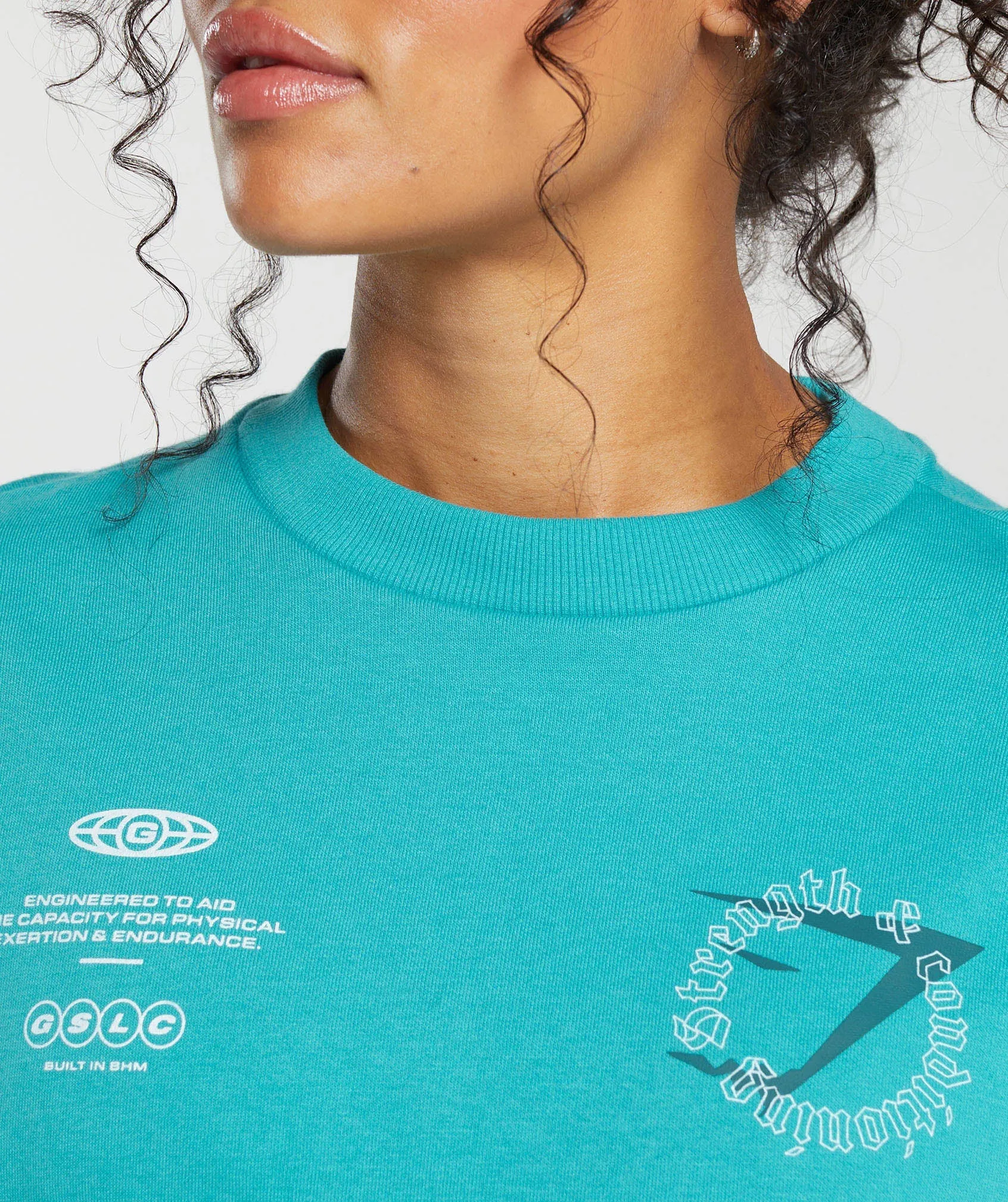 Gymshark Strength & Conditioning Oversized Sweatshirt - Artificial Teal