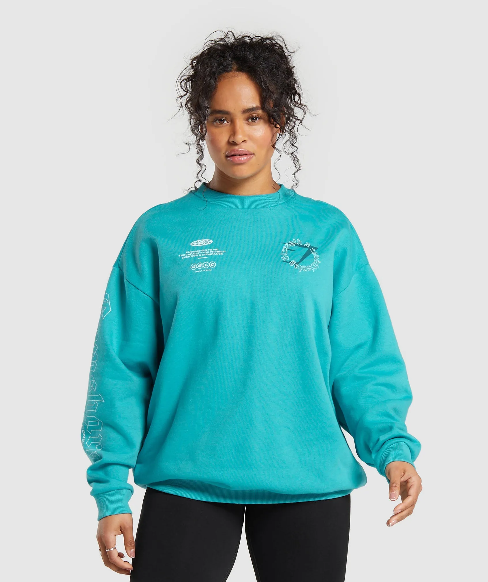 Gymshark Strength & Conditioning Oversized Sweatshirt - Artificial Teal