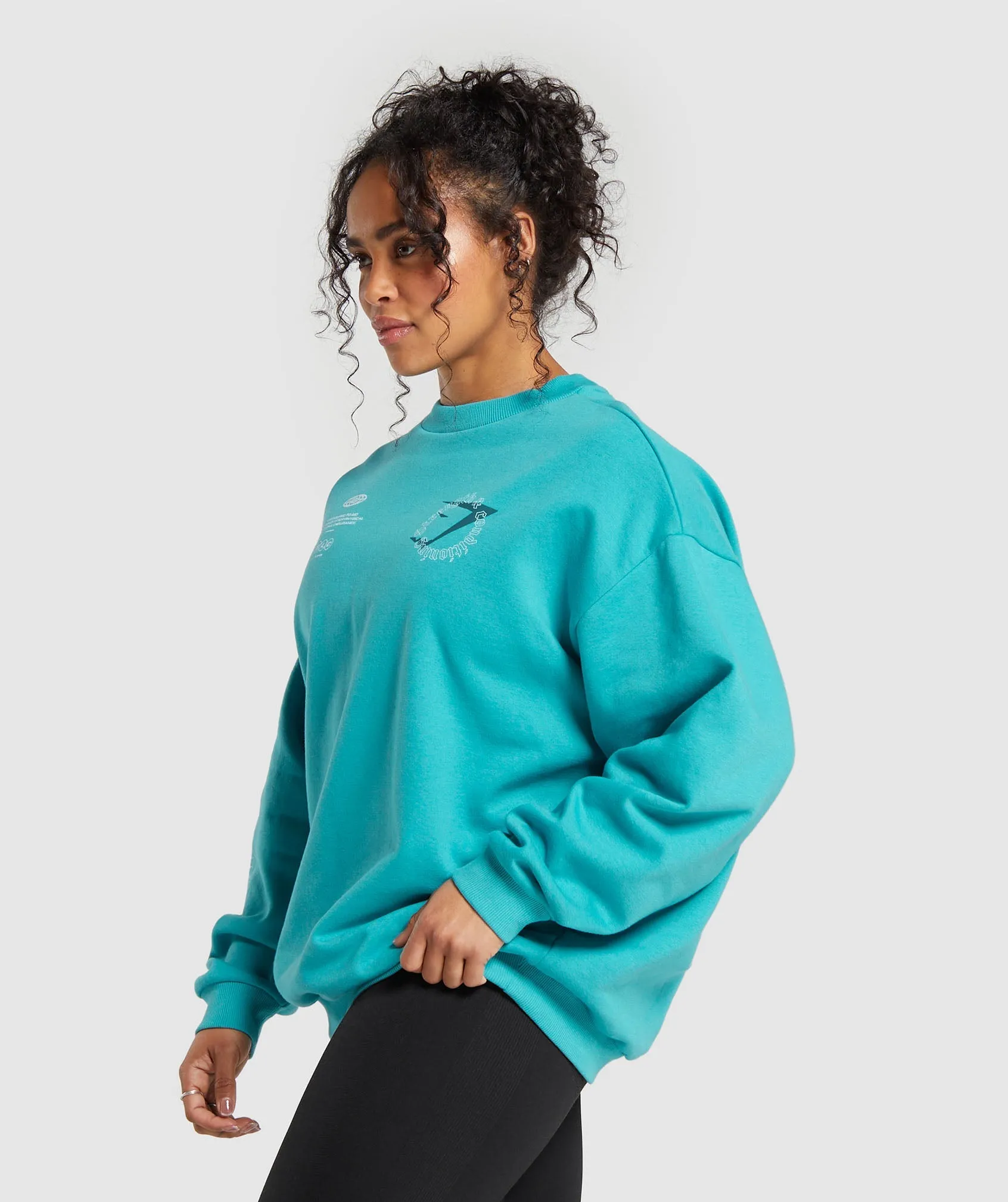 Gymshark Strength & Conditioning Oversized Sweatshirt - Artificial Teal