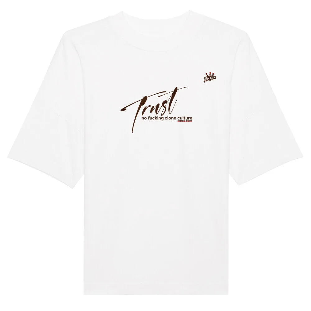 Herren Oversized T-Shirt Organic - TRUST NO HYPE