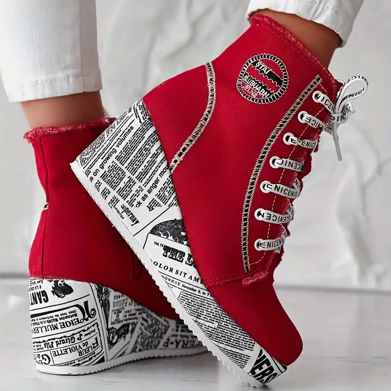 MONTREAL™ DENIM LACE-UP PLATFORM WINTER BOOTS