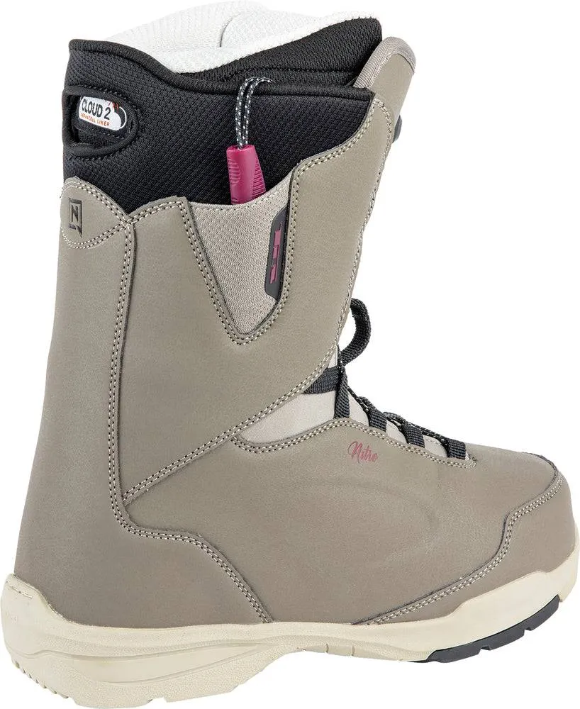 Nitro Scala TLS Womens Snowboard Boots in Mud 2024