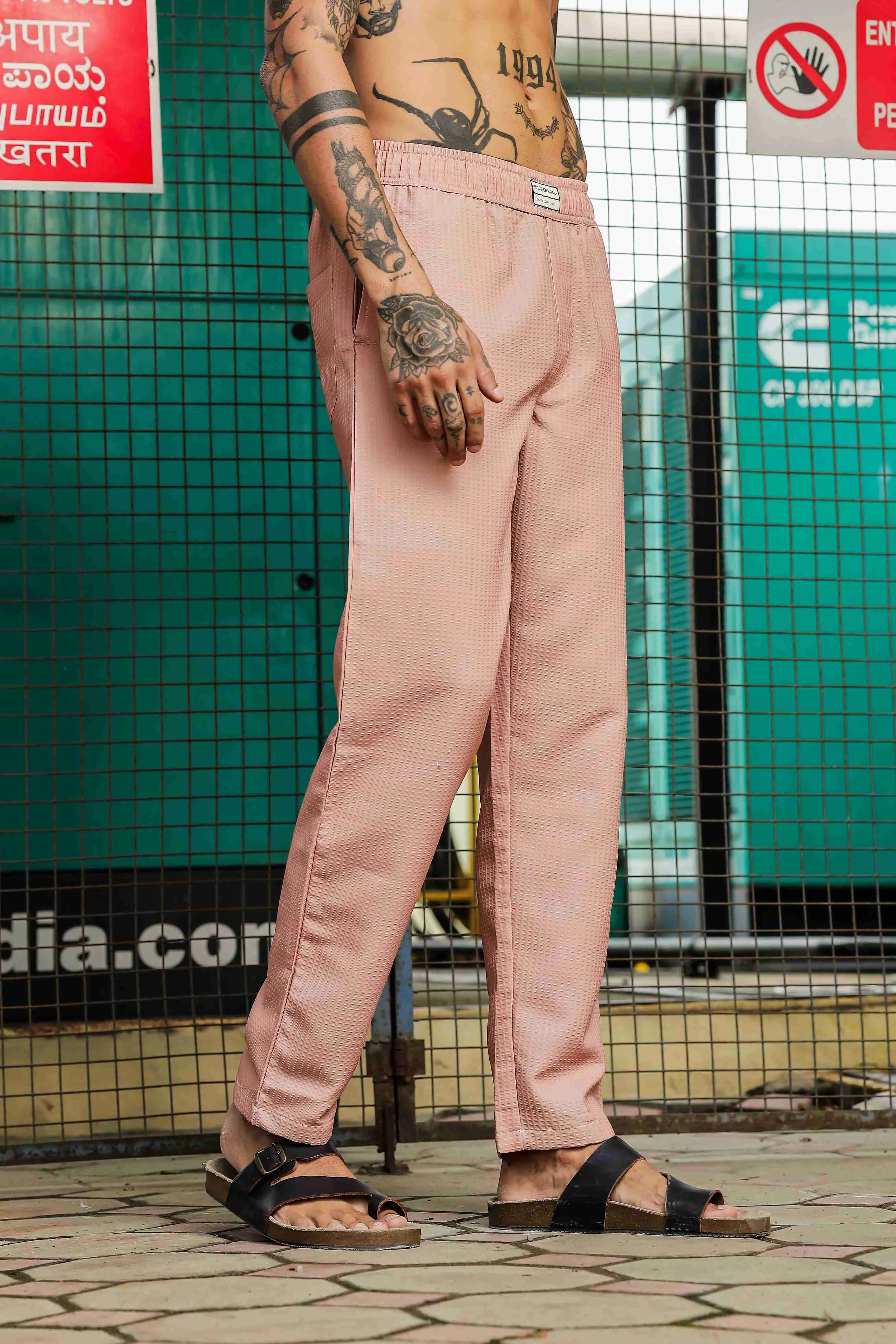Oversized Textured Peach Coord Set