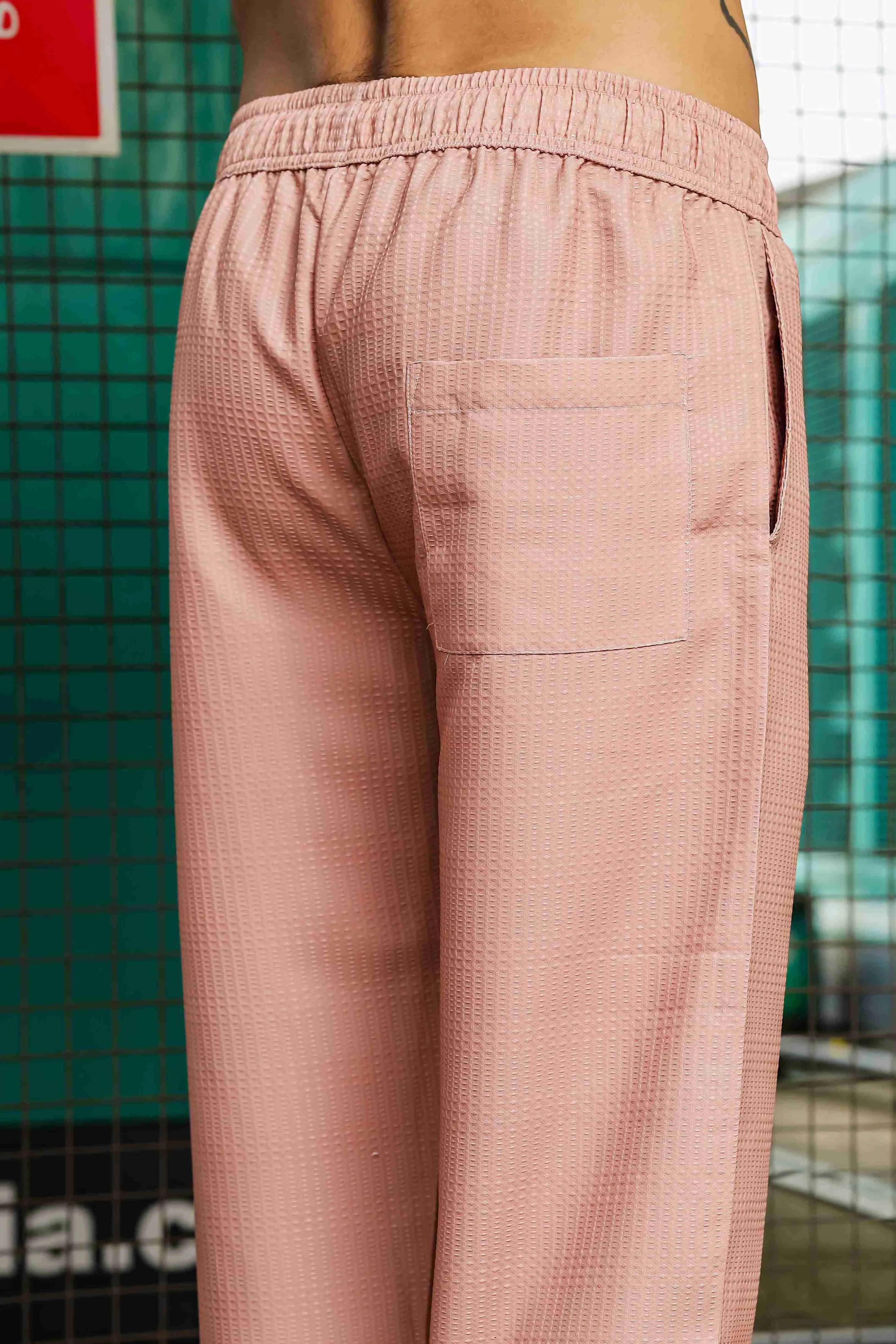 Oversized Textured Peach Coord Set