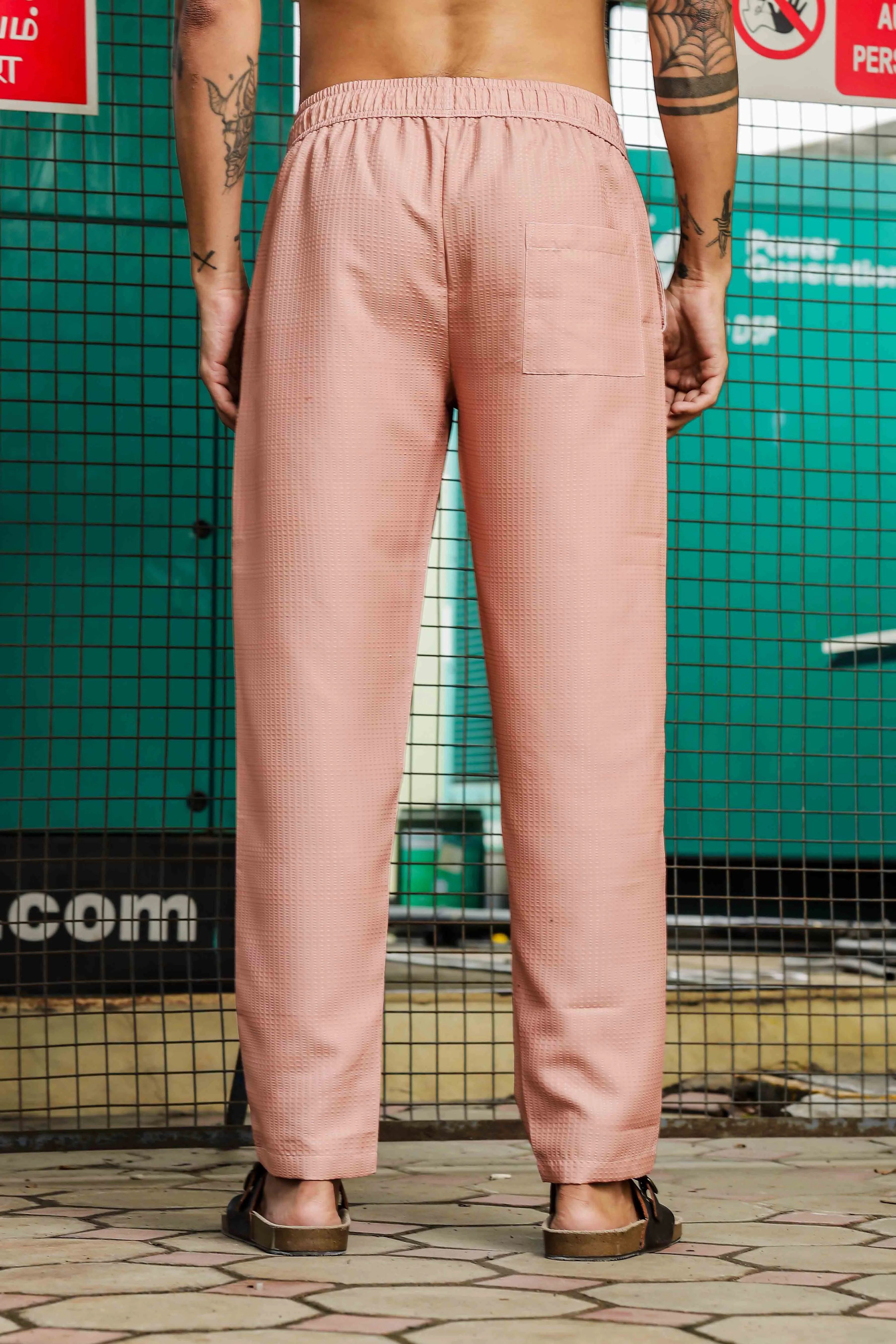 Oversized Textured Peach Coord Set