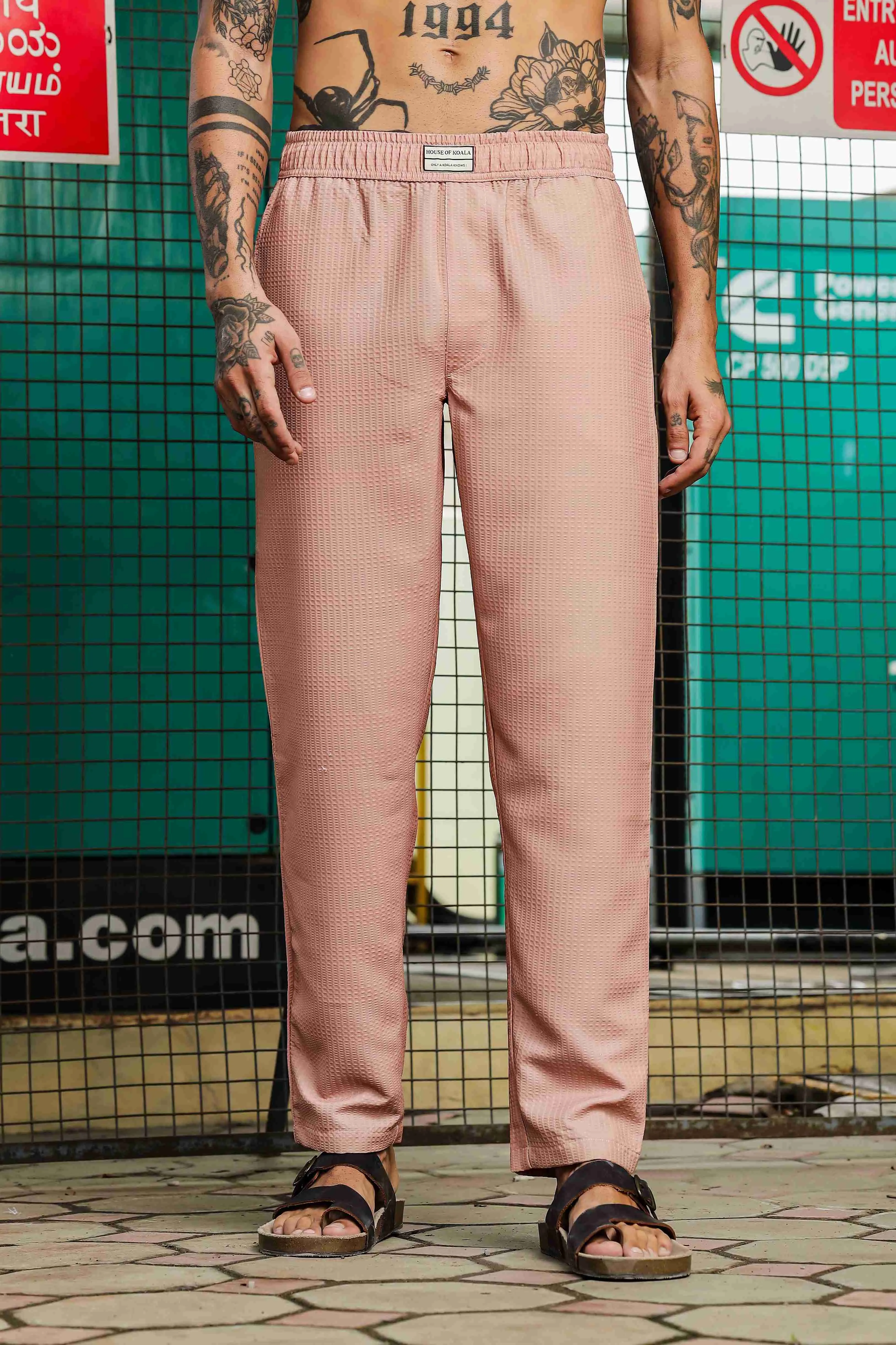 Oversized Textured Peach Coord Set