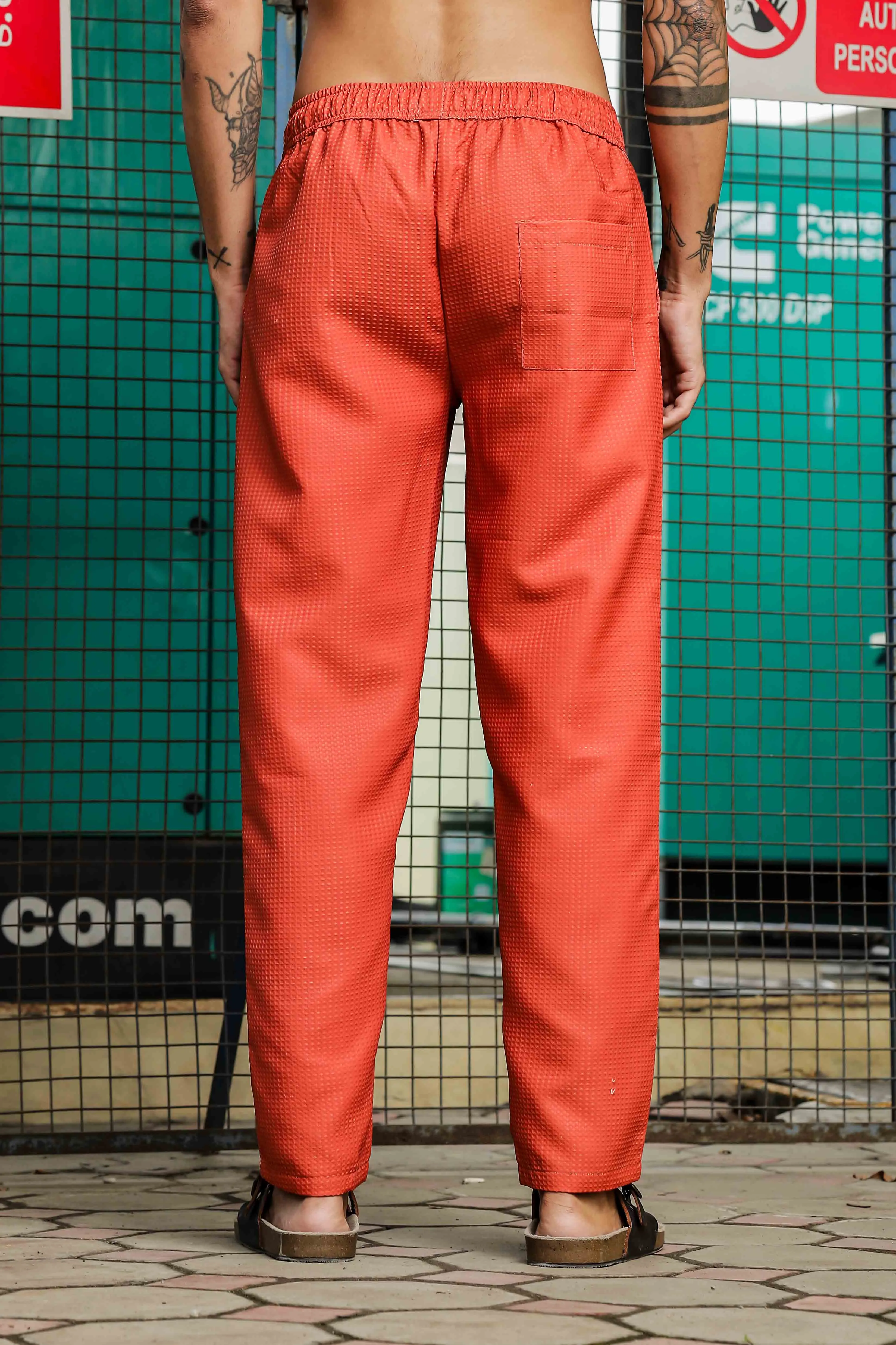 Oversized Textured Rust Coord Set