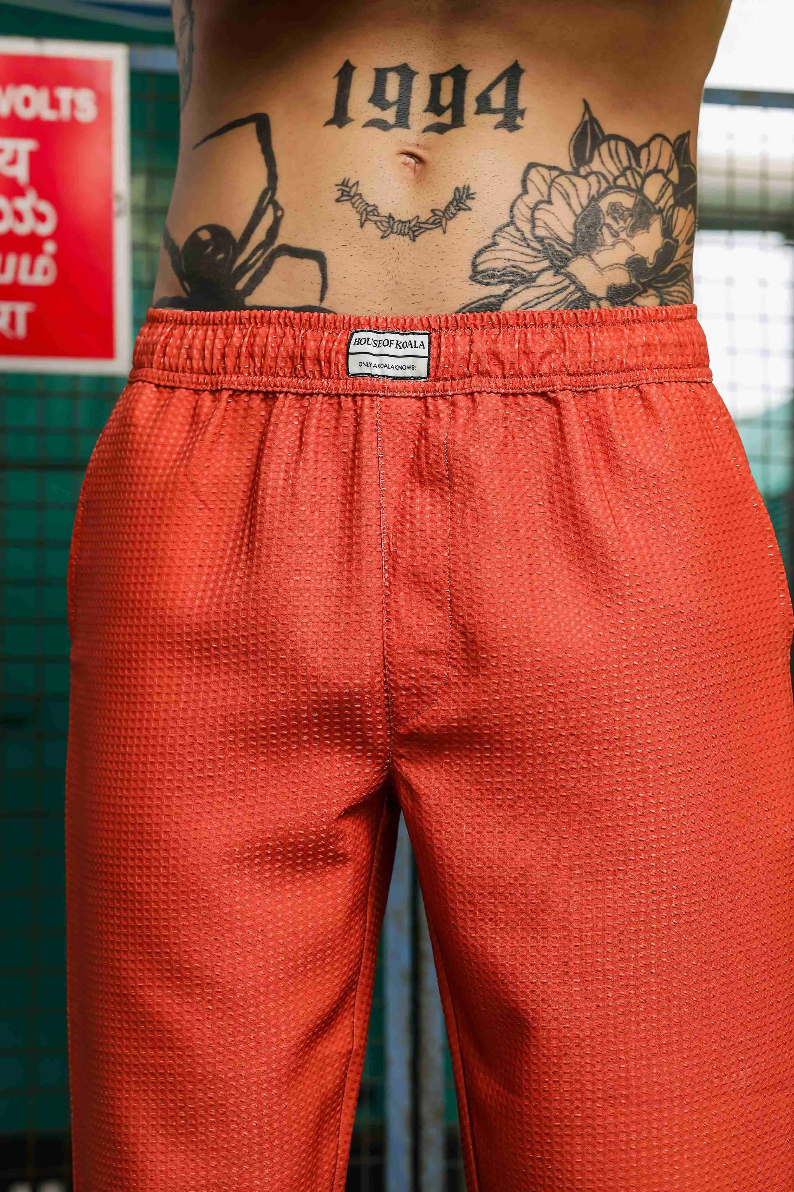 Oversized Textured Rust Coord Set