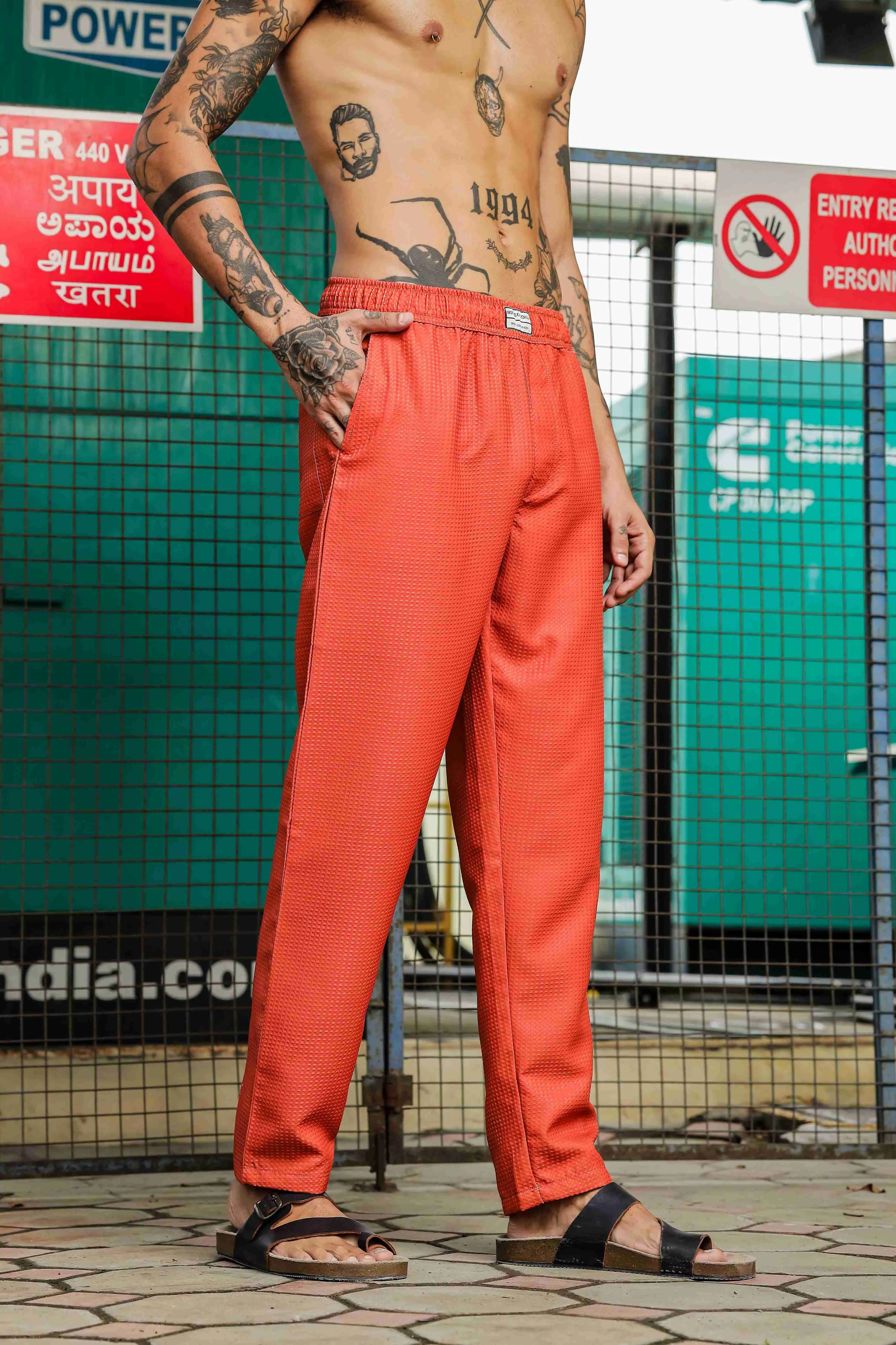 Oversized Textured Rust Coord Set