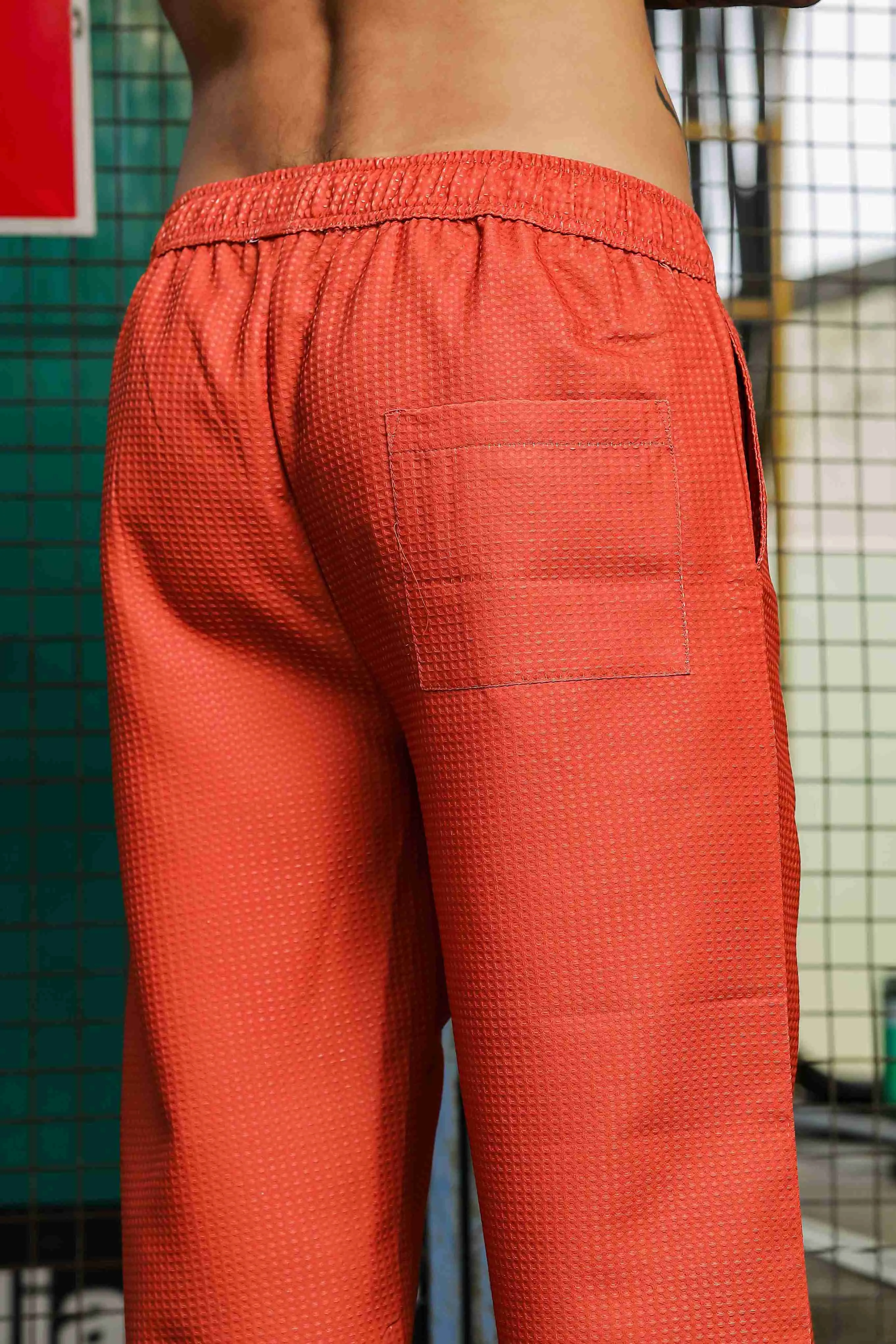 Oversized Textured Rust Coord Set