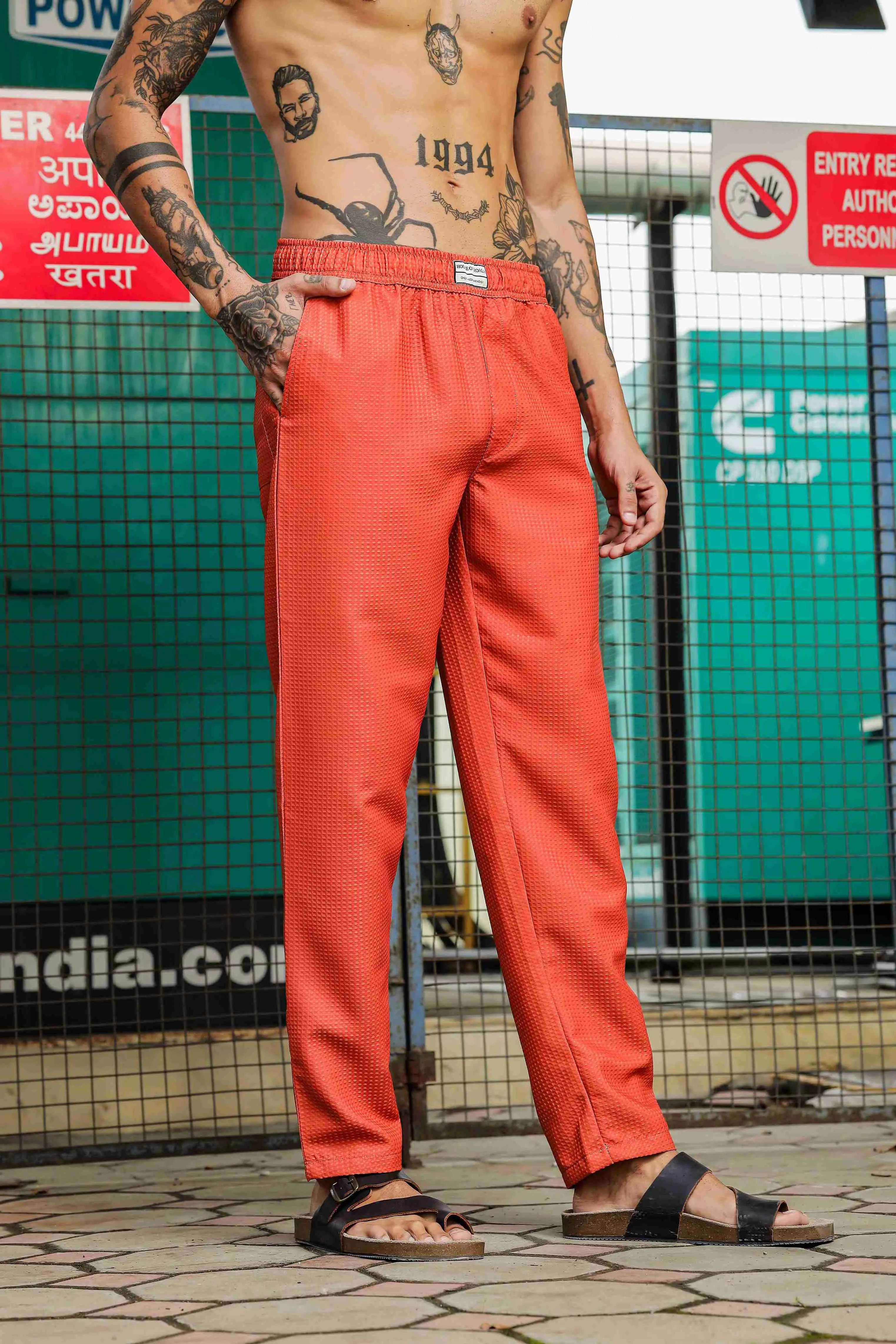 Oversized Textured Rust Coord Set