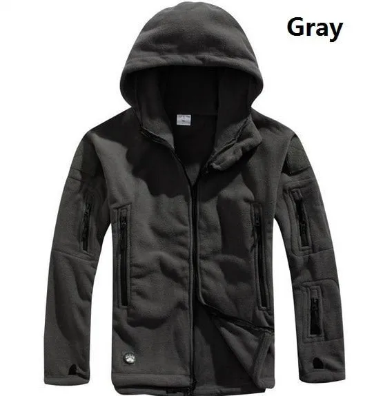 Tactical Jacket Men Thermal Outdoors Polartec Warm Hooded Coat Militar Softshell Hike Outerwear Army Jackets