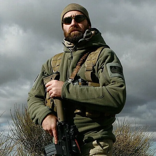 Tactical Jacket Men Thermal Outdoors Polartec Warm Hooded Coat Militar Softshell Hike Outerwear Army Jackets