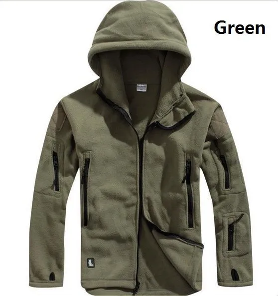 Tactical Jacket Men Thermal Outdoors Polartec Warm Hooded Coat Militar Softshell Hike Outerwear Army Jackets