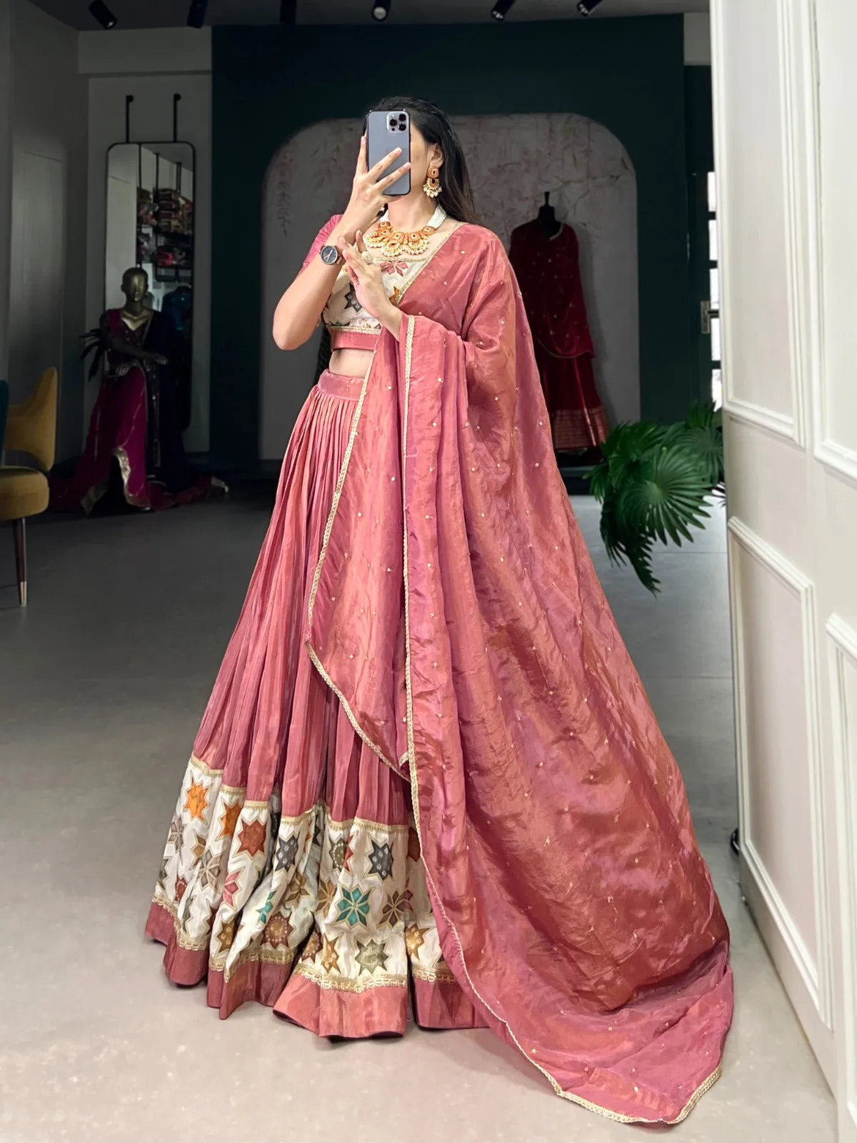 Women's Designer Party Wear Pure Shimmer Lehenga Choli