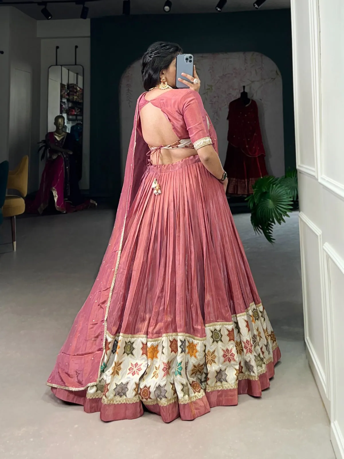 Women's Designer Party Wear Pure Shimmer Lehenga Choli