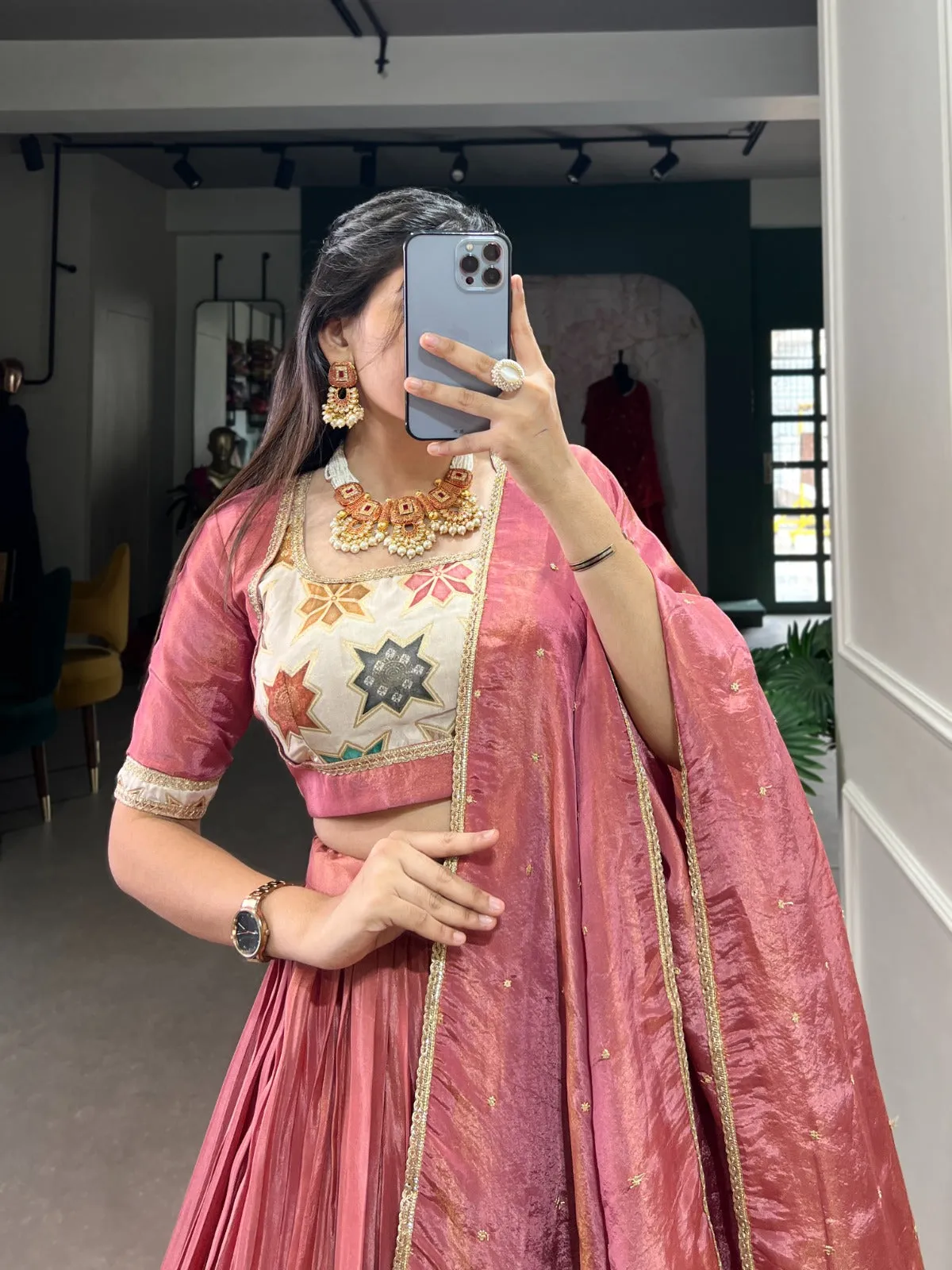 Women's Designer Party Wear Pure Shimmer Lehenga Choli